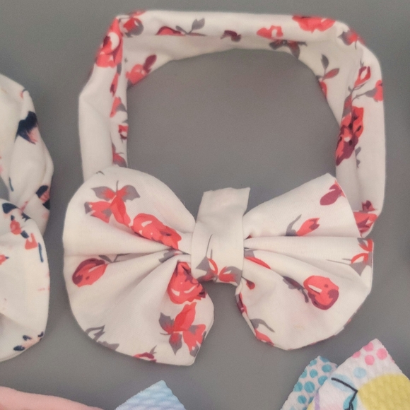 Infant Baby Girl Non Slip Bootie Socks & Head Piece Bundle - Picture 2 of 7